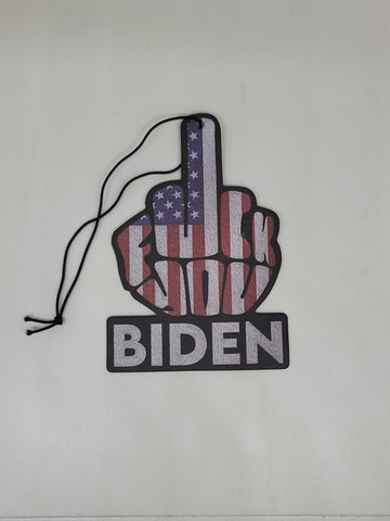 Biden Air Freshener FJB Funny Political Fuck Biden Car Air Freshener Middle Finger Flip Off
