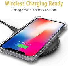 Bulletproof Crystal Clear TPU case Designed for and Compatible with The New 2020 iPhone 12 + Free Tempered Glass Screen Protector Included